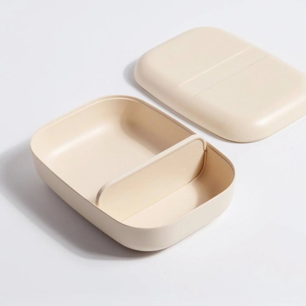EKOBO Bamboo Rectangular Bento Lunch Box - Off White - lily & onyx