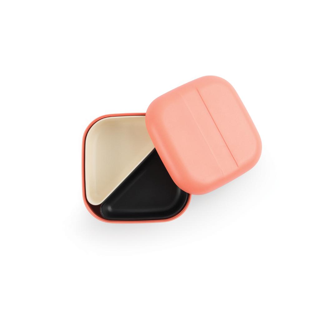 EKOBO Bamboo Square Bento Lunch Box - Coral - lily & onyx