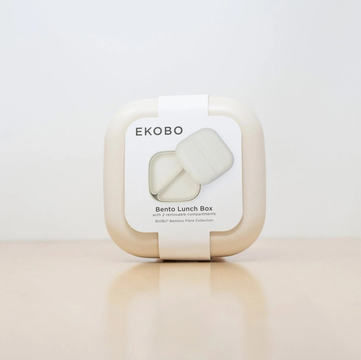 EKOBO Bamboo Square Bento Lunch Box - Off White - lily & onyx