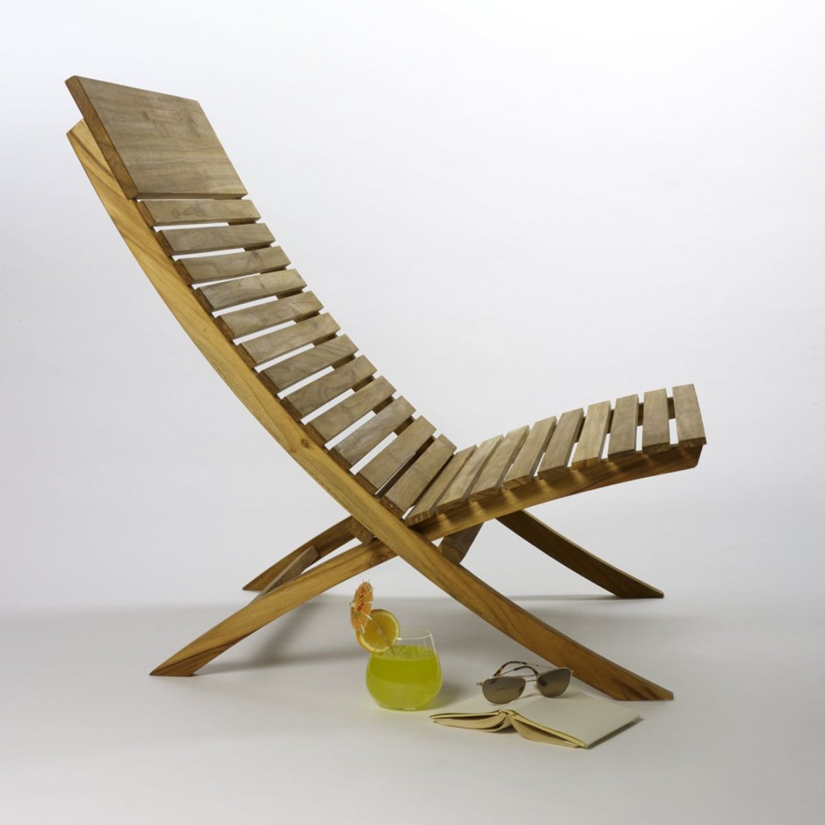 texxture Barcelona™ Teak Beach Chair - lily & onyx