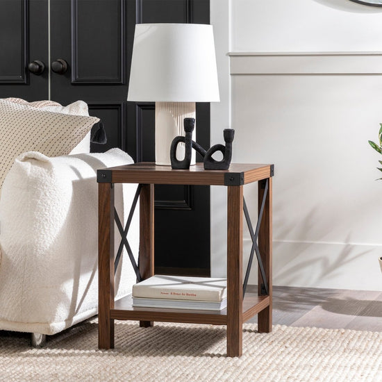 Walker Edison Barn Door Side Table - lily & onyx