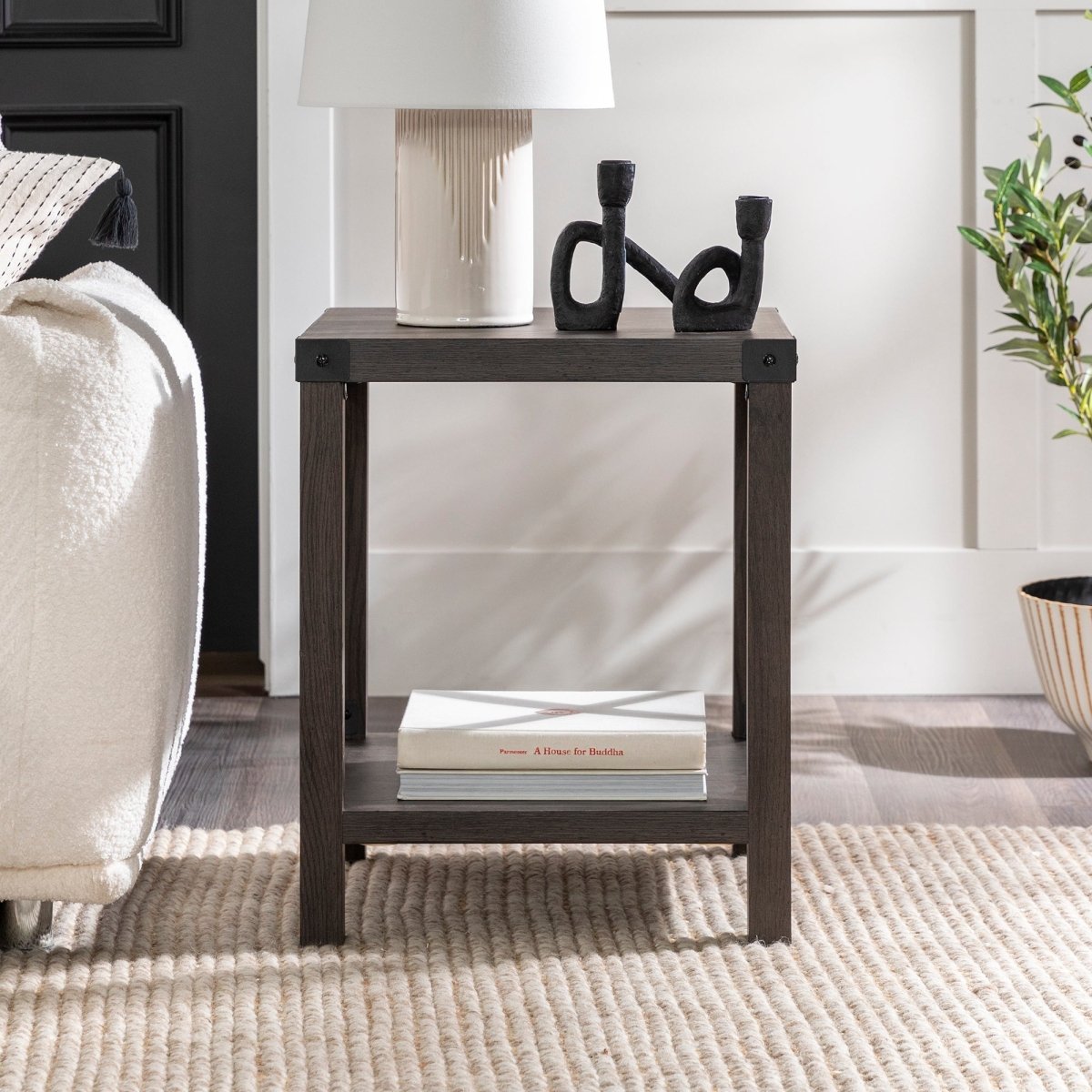 Walker Edison Barn Door Side Table - lily & onyx