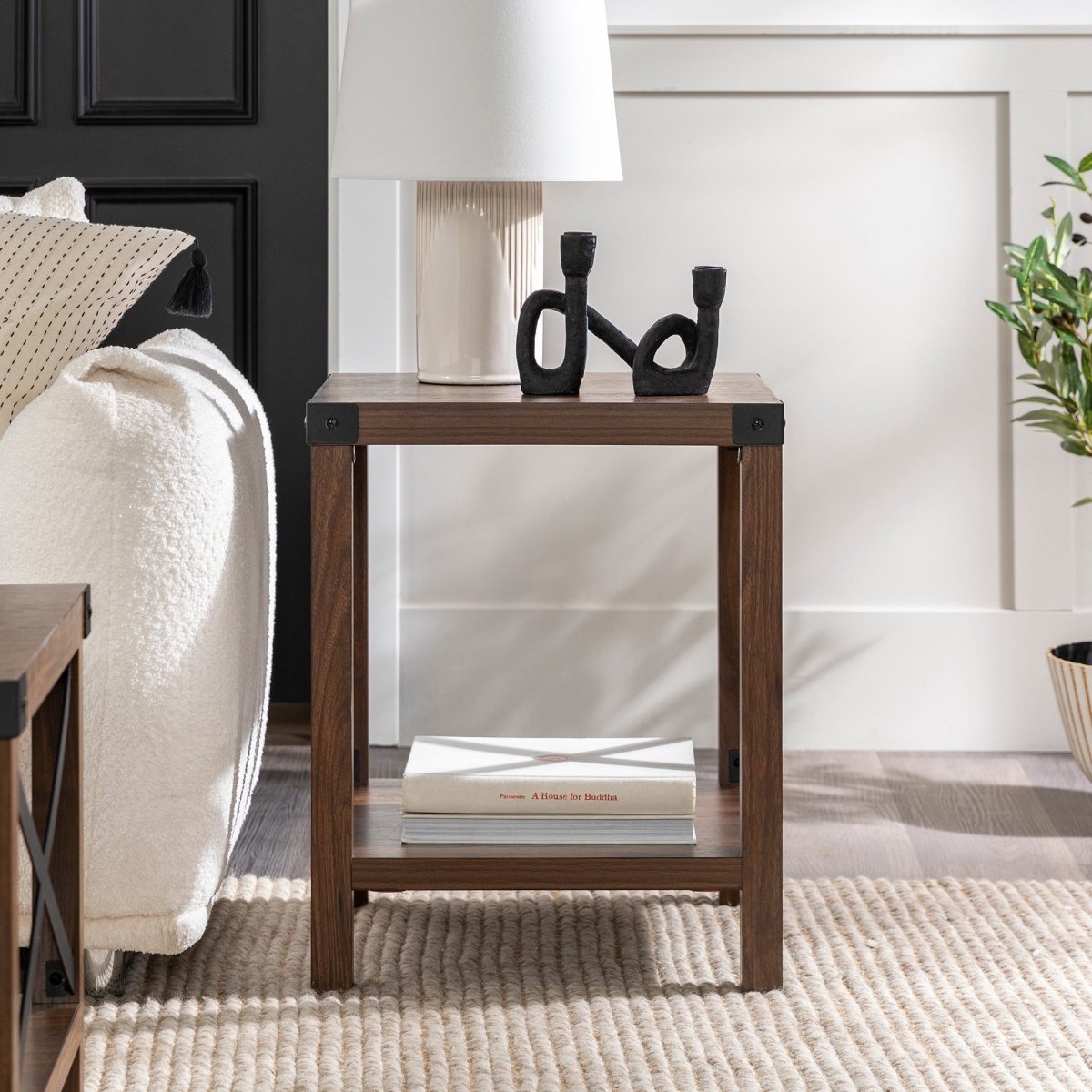 Walker Edison Barn Door Side Table - lily & onyx