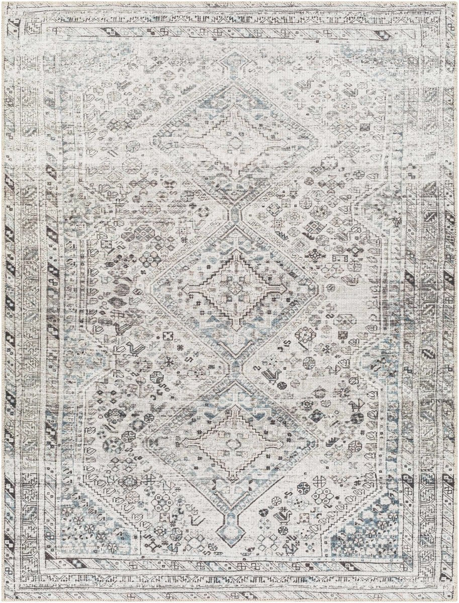 Hauteloom Barny Gray Washable Area Rug - lily & onyx