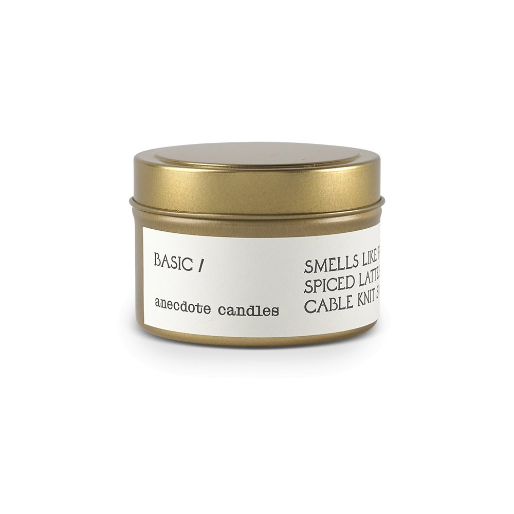 Anecdote Candles Basic | 3.4 Oz Travel Tin Candle | Pumpkin & Cardamom - lily & onyx