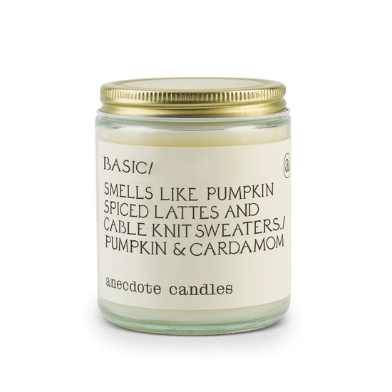Anecdote Candles Basic | 7.8 Oz Glass Candle | Pumpkin & Cardamom - lily & onyx