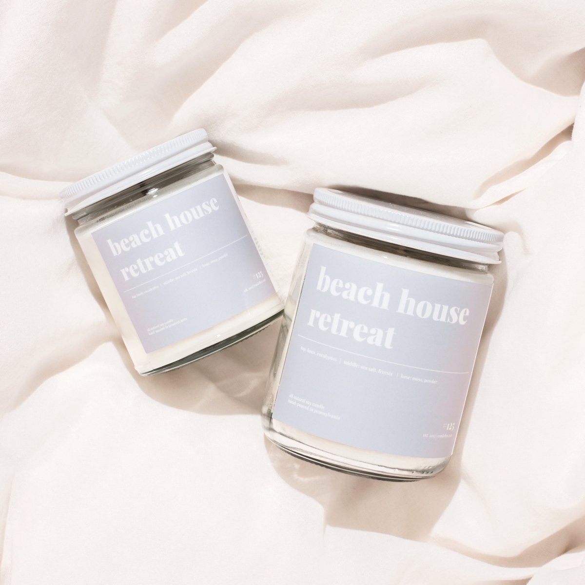 Candelles Beach House Retreat Soy Candle, 9 oz - lily & onyx
