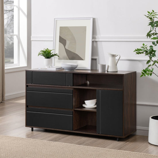 Walker Edison Beckett 52" Contemporary Storage Sideboard - lily & onyx