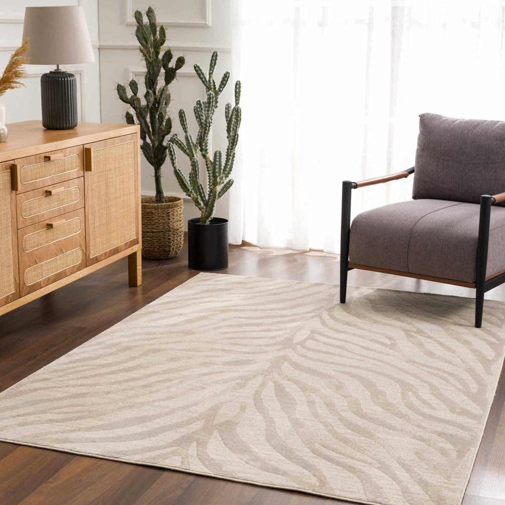 
                      
                        Hauteloom Beige Manteca Zebra Print Area Rug - lily & onyx
                      
                    