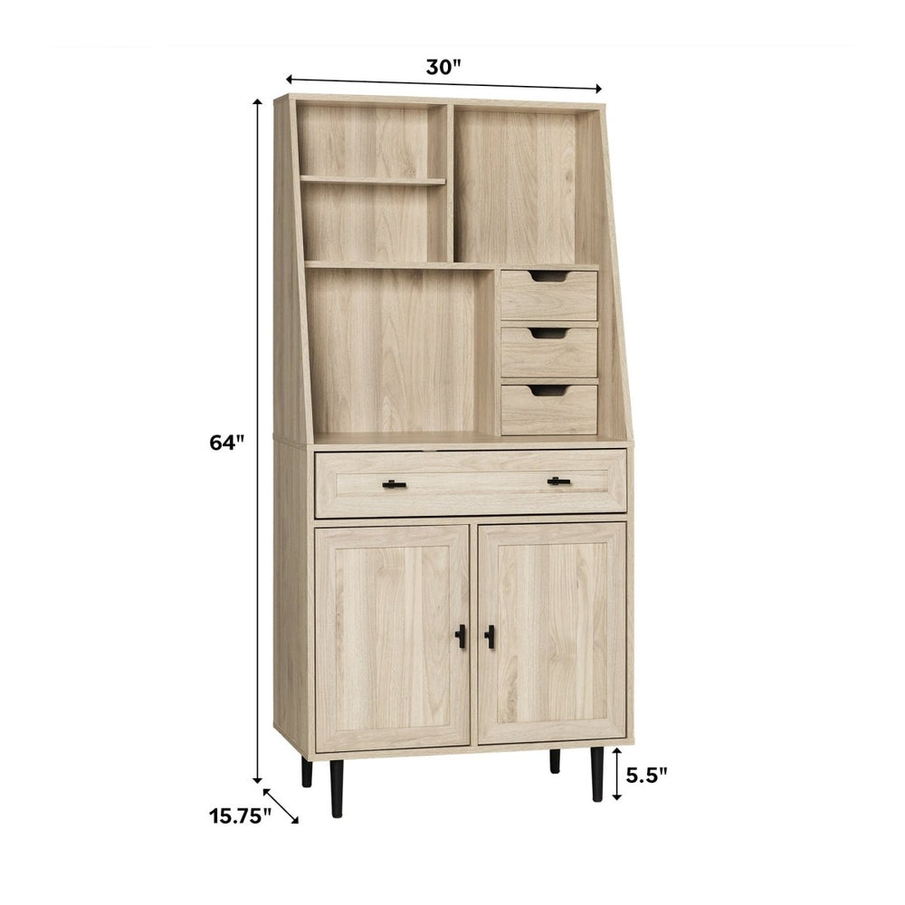 Walker Edison Belfast Storage Desk and Hutch - lily & onyx