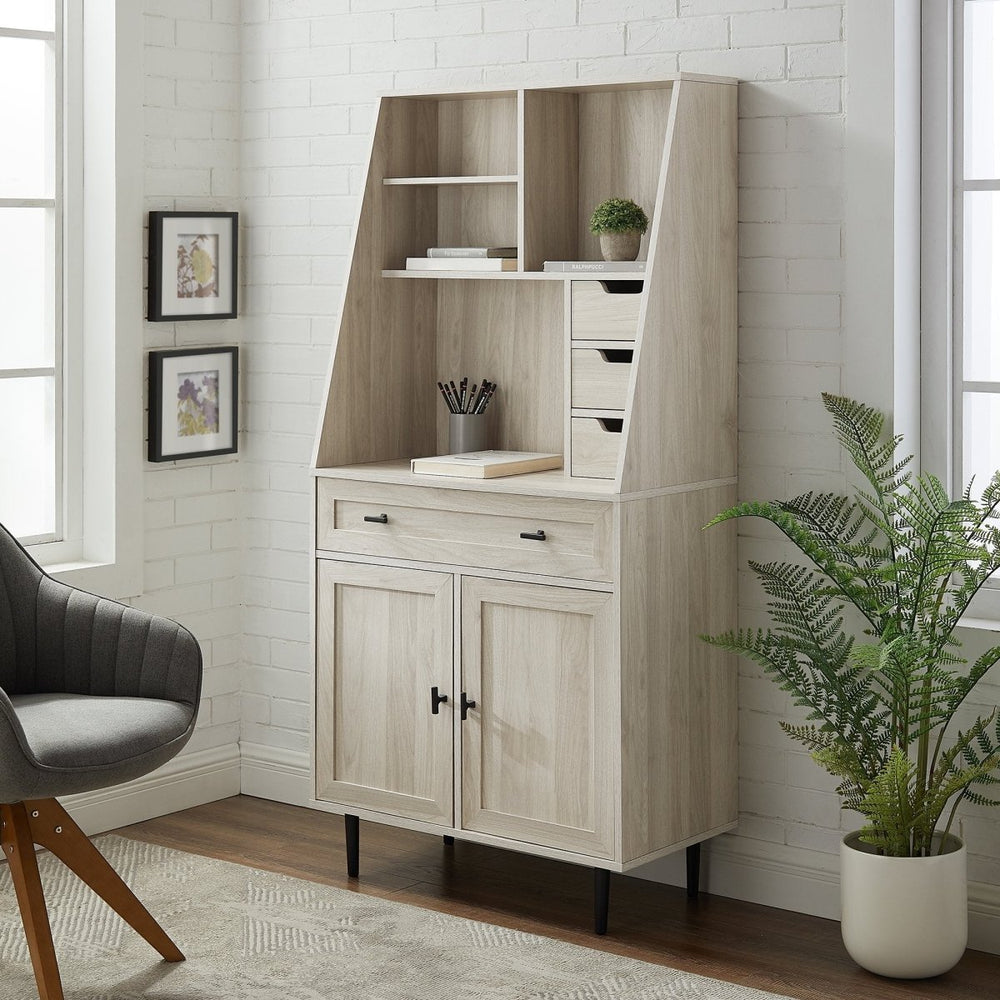 Walker Edison Belfast Storage Desk and Hutch - lily & onyx