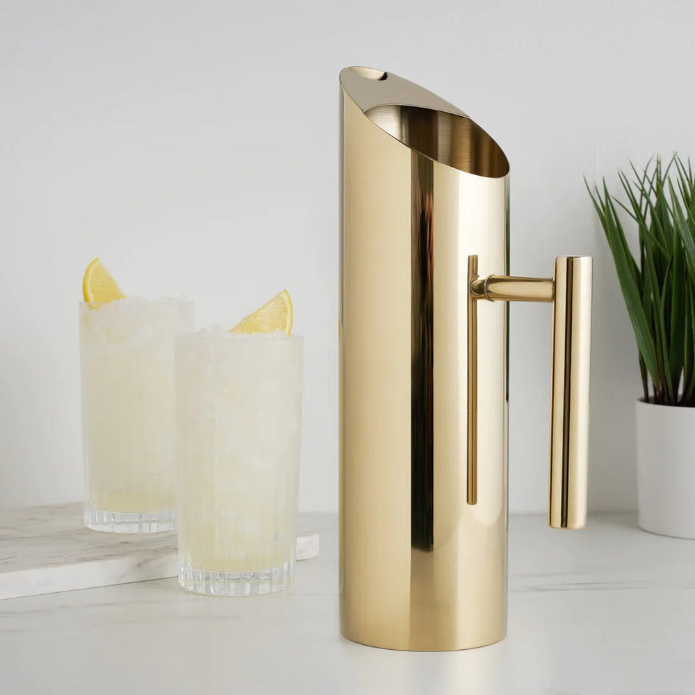 Viski Belmont Modern Gold Pitcher, 46 Oz - lily & onyx