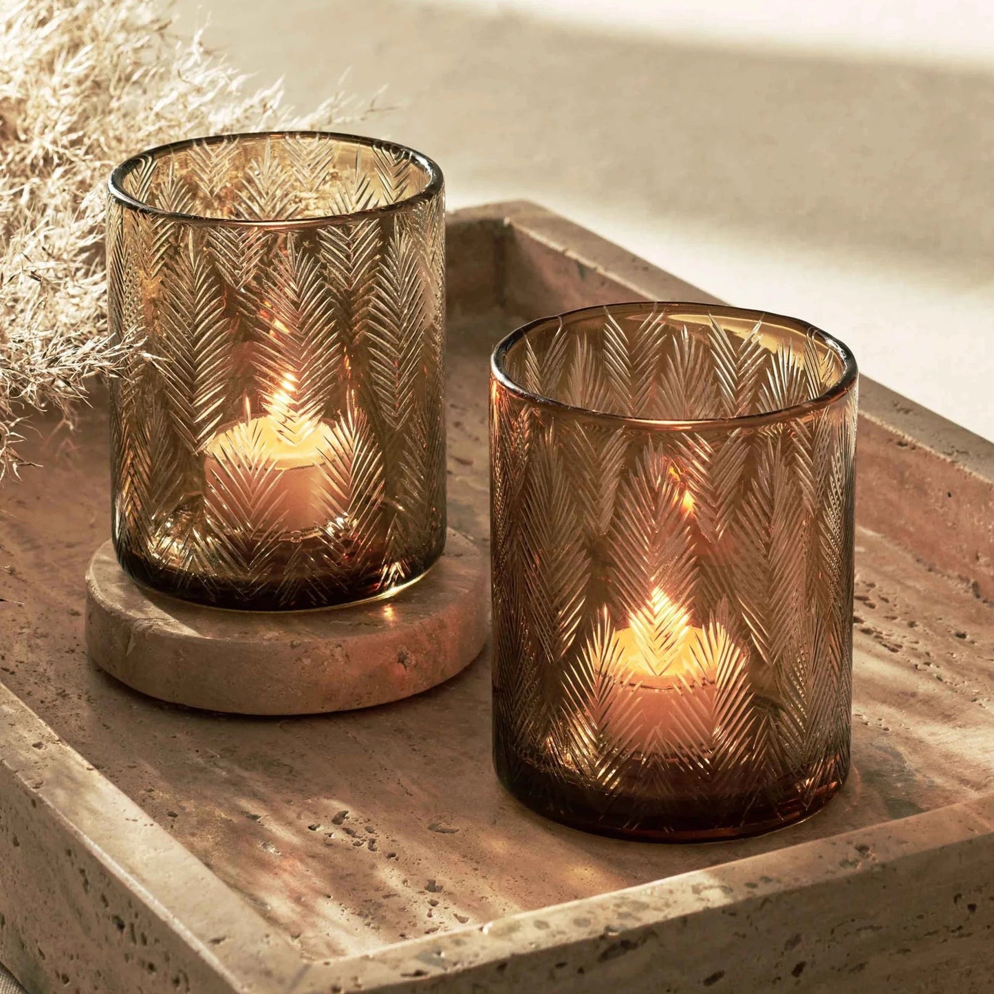 texxture Biltmore™ Glass Candleholder, Set Of 2 - lily & onyx