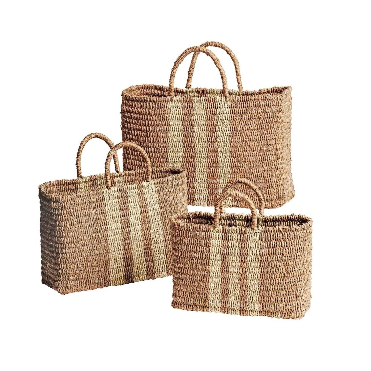 texxture Bimini™ Natural Seagrass Woven Basket, Set of 3 - lily & onyx