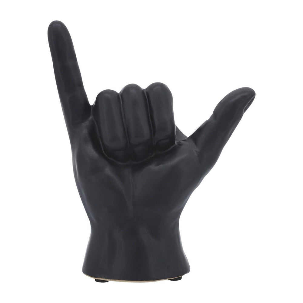 
                      
                        Sagebrook Home Black Hang Loose Ceramic Hand Figurine, 7" - lily & onyx
                      
                    
