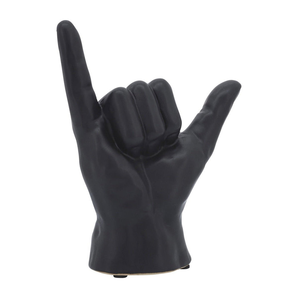 
                      
                        Sagebrook Home Black Hang Loose Ceramic Hand Figurine, 7" - lily & onyx
                      
                    