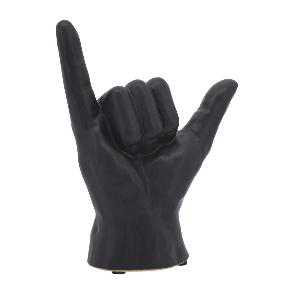 Sagebrook Home Black Hang Loose Ceramic Hand Figurine, 7" - lily & onyx