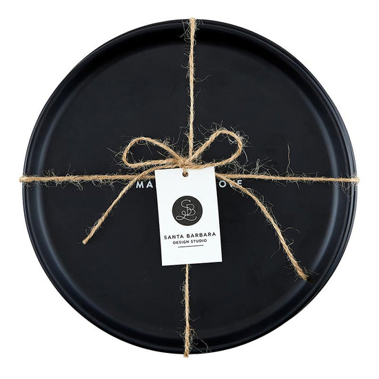 Santa Barbara Design Studio Black Melamine Plate, Small - Set of 8 - lily & onyx