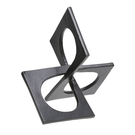 Load image into Gallery viewer, Sagebrook Home Black Metal Linked Square Decor, 9&amp;quot; - lily &amp;amp; onyx
