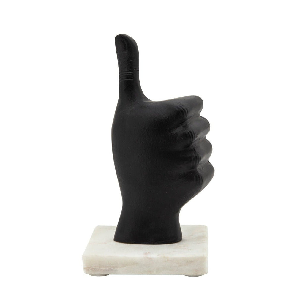 
                      
                        Sagebrook Home Black Metal Thumbs Up Figurine on Marble Base, 8"H - lily & onyx
                      
                    