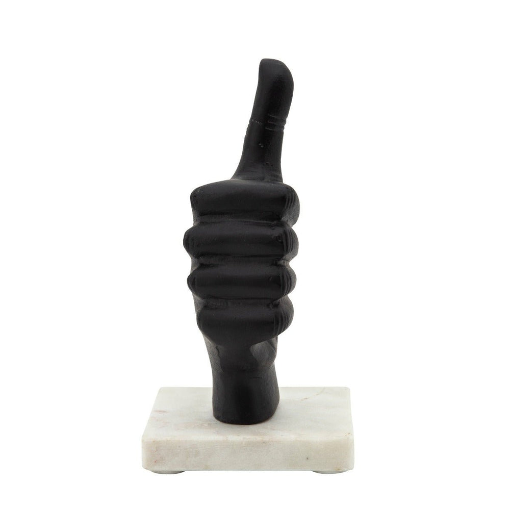 
                      
                        Sagebrook Home Black Metal Thumbs Up Figurine on Marble Base, 8"H - lily & onyx
                      
                    