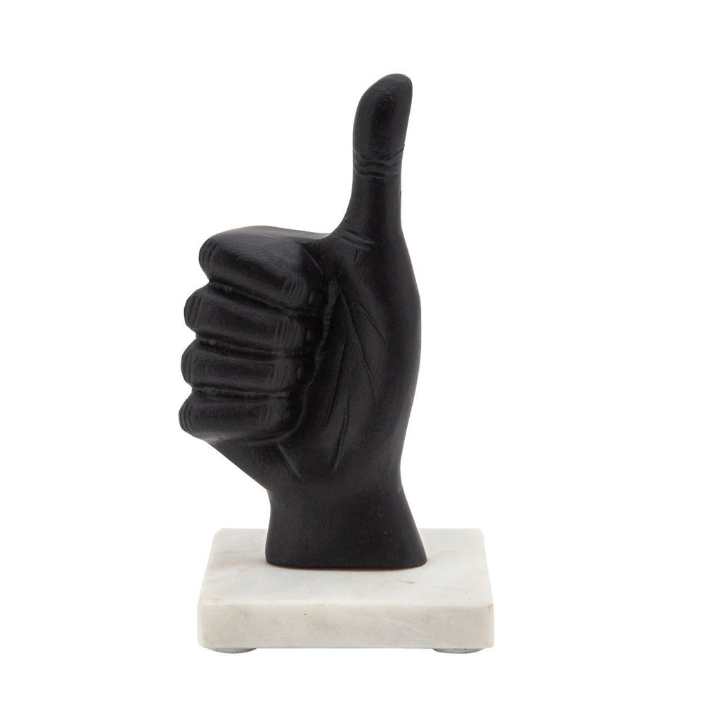 
                      
                        Sagebrook Home Black Metal Thumbs Up Figurine on Marble Base, 8"H - lily & onyx
                      
                    