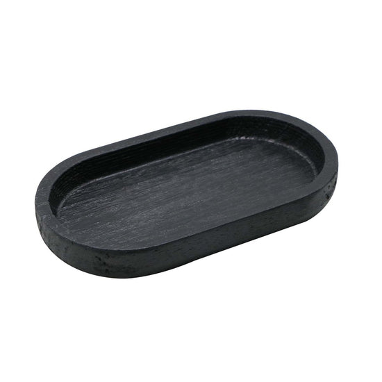 Sweet Water Decor Black Oblong Wood Tray - lily & onyx