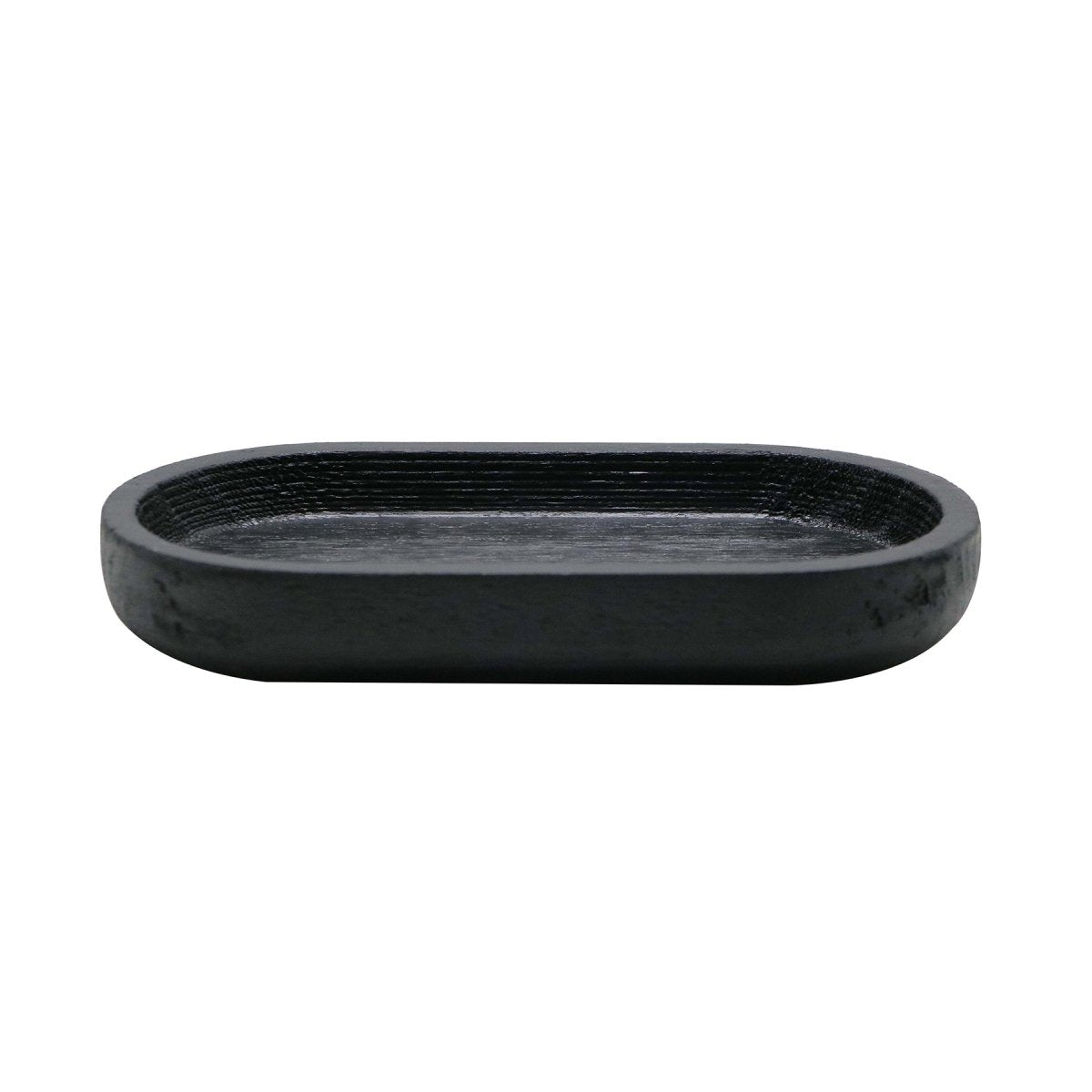 Sweet Water Decor Black Oblong Wood Tray - lily & onyx