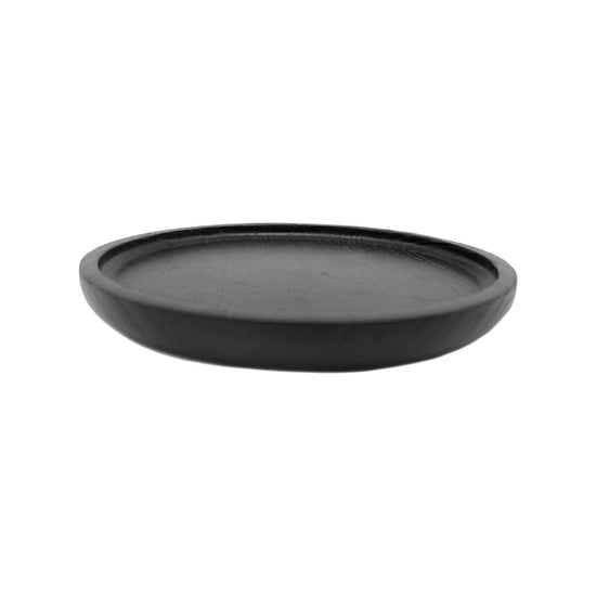 Sweet Water Decor Black Round Wood Tray, Small - lily & onyx