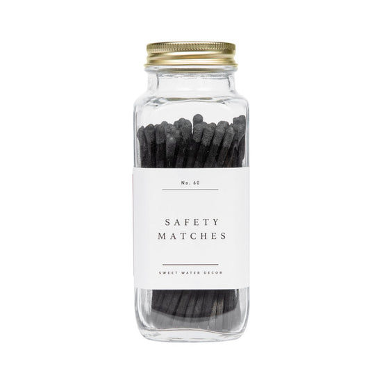 Sweet Water Decor Black Safety Matches - 60 Count, 3.75" - lily & onyx