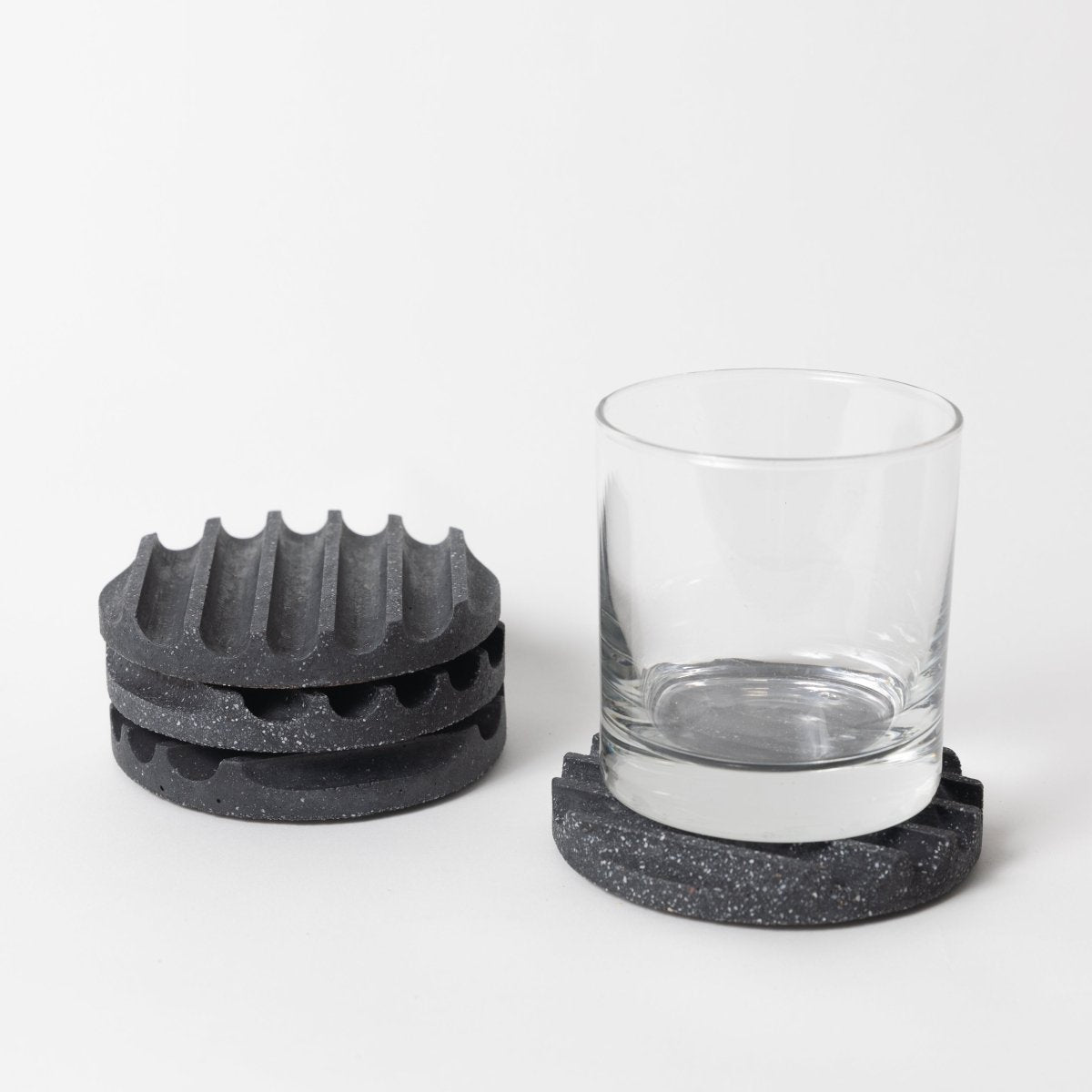 Pretti.Cool Black Terrazzo Coaster Set - lily & onyx