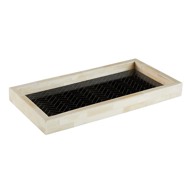 
                      
                        47th & Main Black & White Rectangular Long Tray - lily & onyx
                      
                    