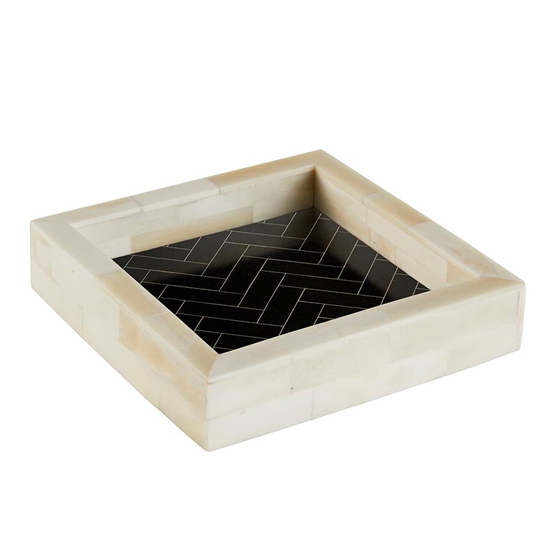 
                      
                        47th & Main Black & White Square Tray - lily & onyx
                      
                    