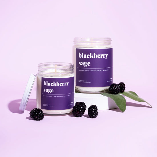 Candelles Blackberry Sage Soy Candle, 16 oz - lily & onyx