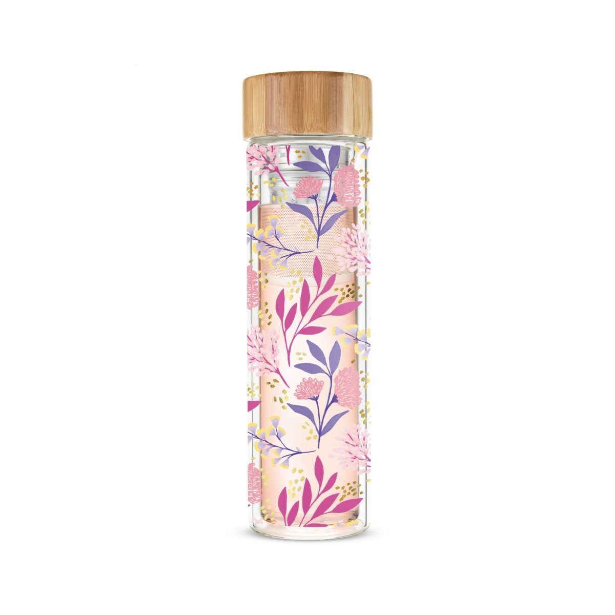 Pinky Up Blair™ Botanical Bliss Glass Travel Infuser Mug - lily & onyx