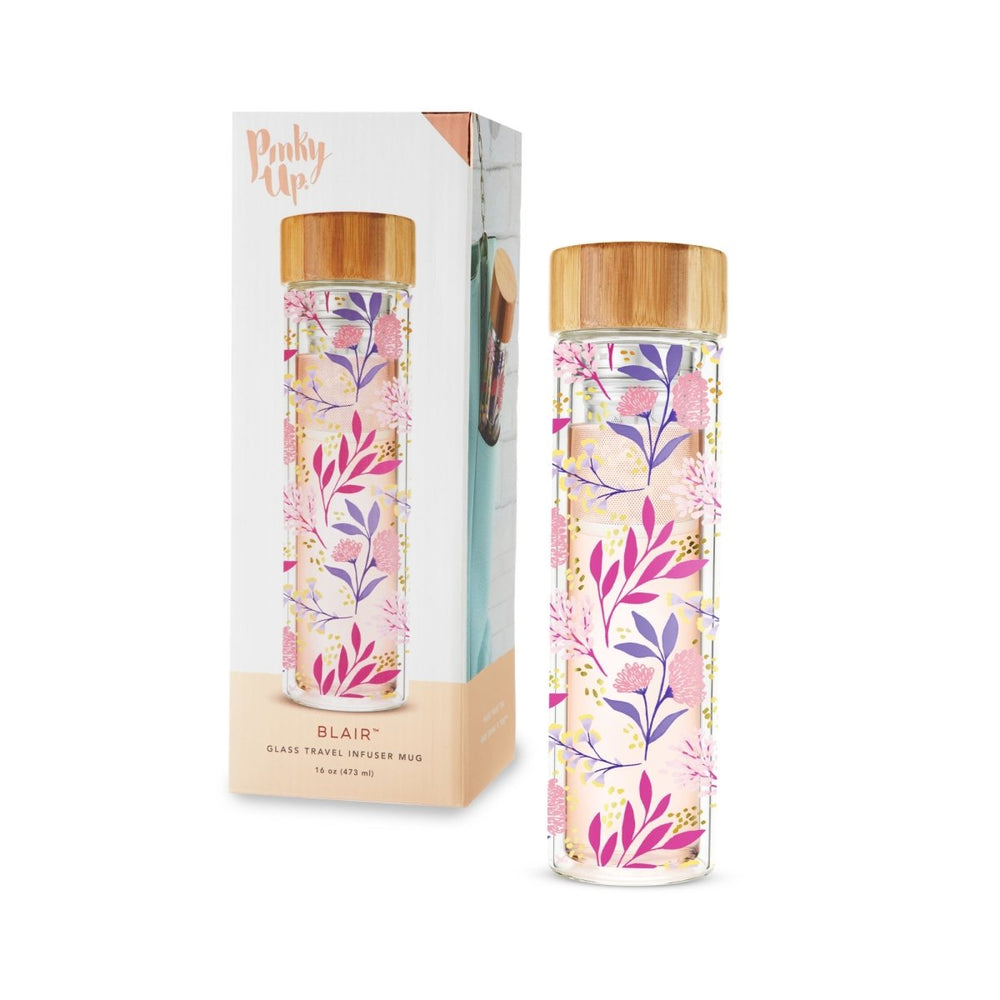
                      
                        Pinky Up Blair™ Botanical Bliss Glass Travel Infuser Mug - lily & onyx
                      
                    