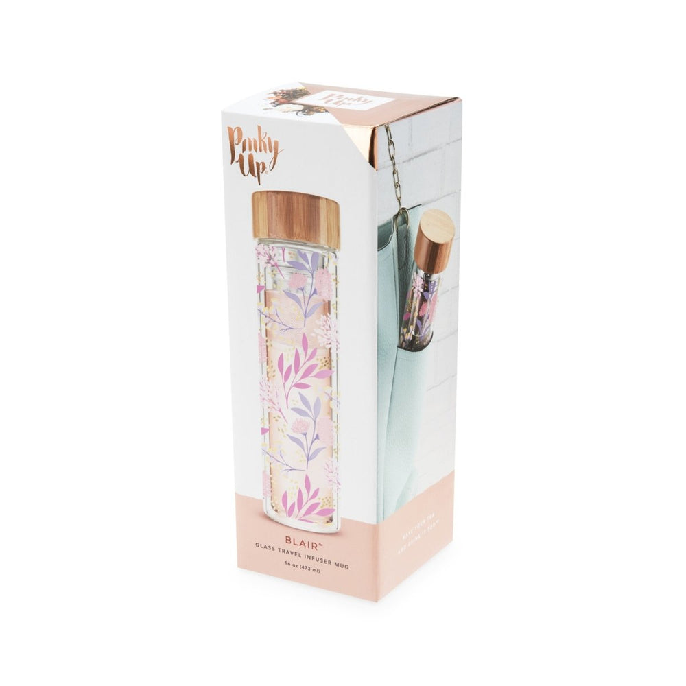 
                      
                        Pinky Up Blair™ Botanical Bliss Glass Travel Infuser Mug - lily & onyx
                      
                    