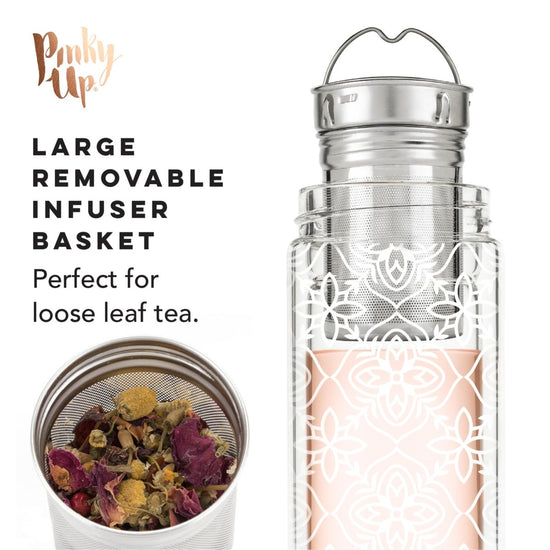 Pinky Up Blair™ Marrakesh Glass Travel Infuser Mug - lily & onyx