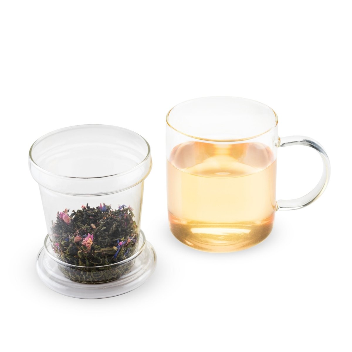 Pinky Up Blake™ Glass Tea Infuser Mug - lily & onyx