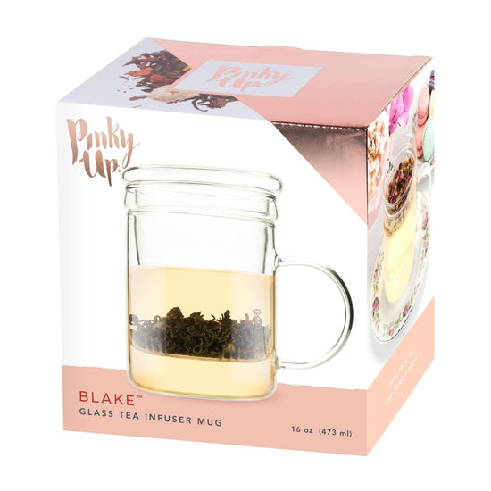 Pinky Up Blake™ Glass Tea Infuser Mug - lily & onyx