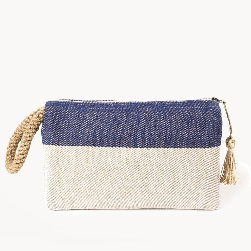 KORISSA Block A Clutch, Blue - lily & onyx