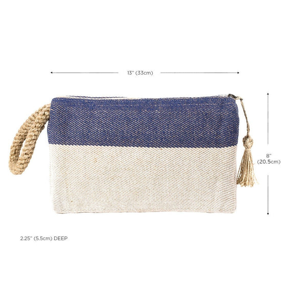 Load image into Gallery viewer, KORISSA Block A Clutch, Blue - lily &amp;amp; onyx
