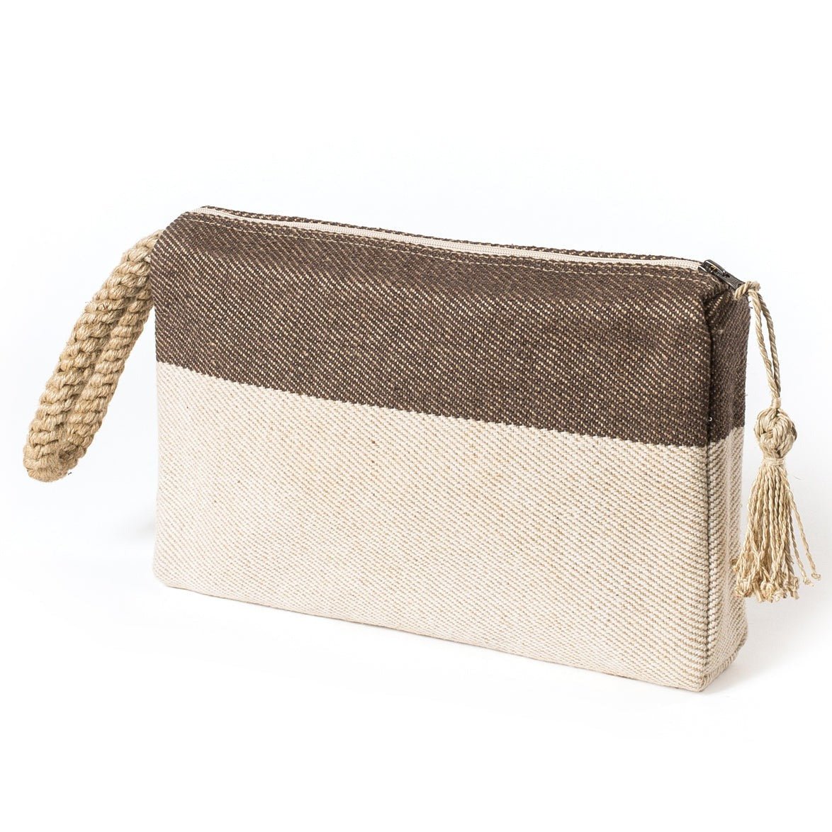 Load image into Gallery viewer, KORISSA Block A Clutch, Brown - lily &amp;amp; onyx
