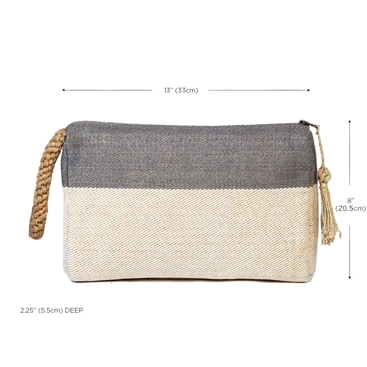 KORISSA Block A Clutch, Gray - lily & onyx