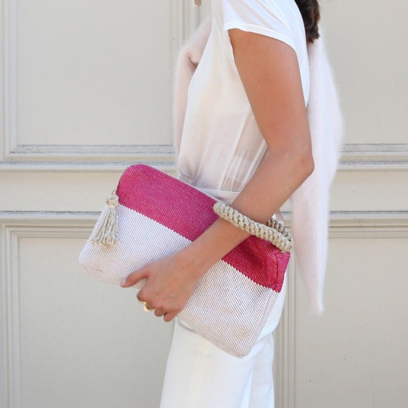 KORISSA Block A Clutch, Pink - lily & onyx