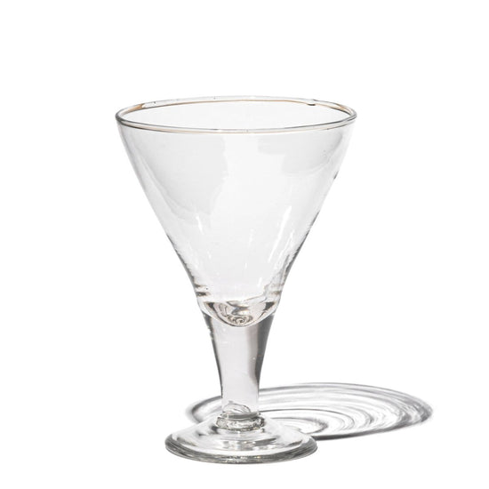 puebco Blown Glass Dessert Cup, Triangle - lily & onyx