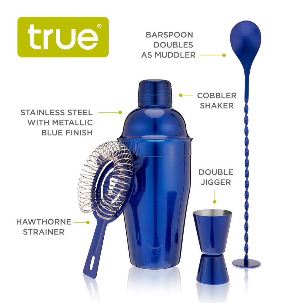 
                      
                        TRUE Blue 4 Piece Barware Set - lily & onyx
                      
                    