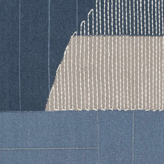 Hauteloom Blue Hanwood Wool Blend Braided Area Rug - lily & onyx