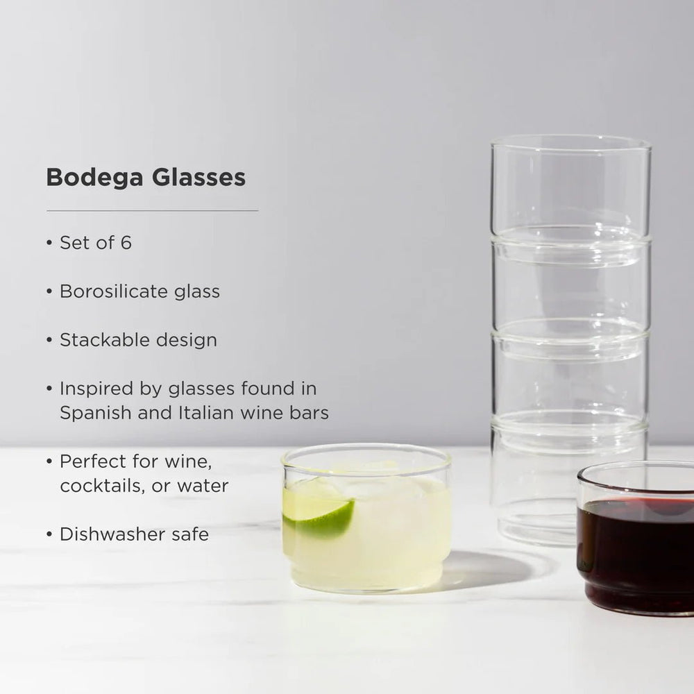 
                      
                        Viski Bodega Glasses, Set of 6 - lily & onyx
                      
                    