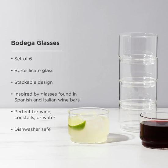 Viski Bodega Glasses, Set of 6 - lily & onyx